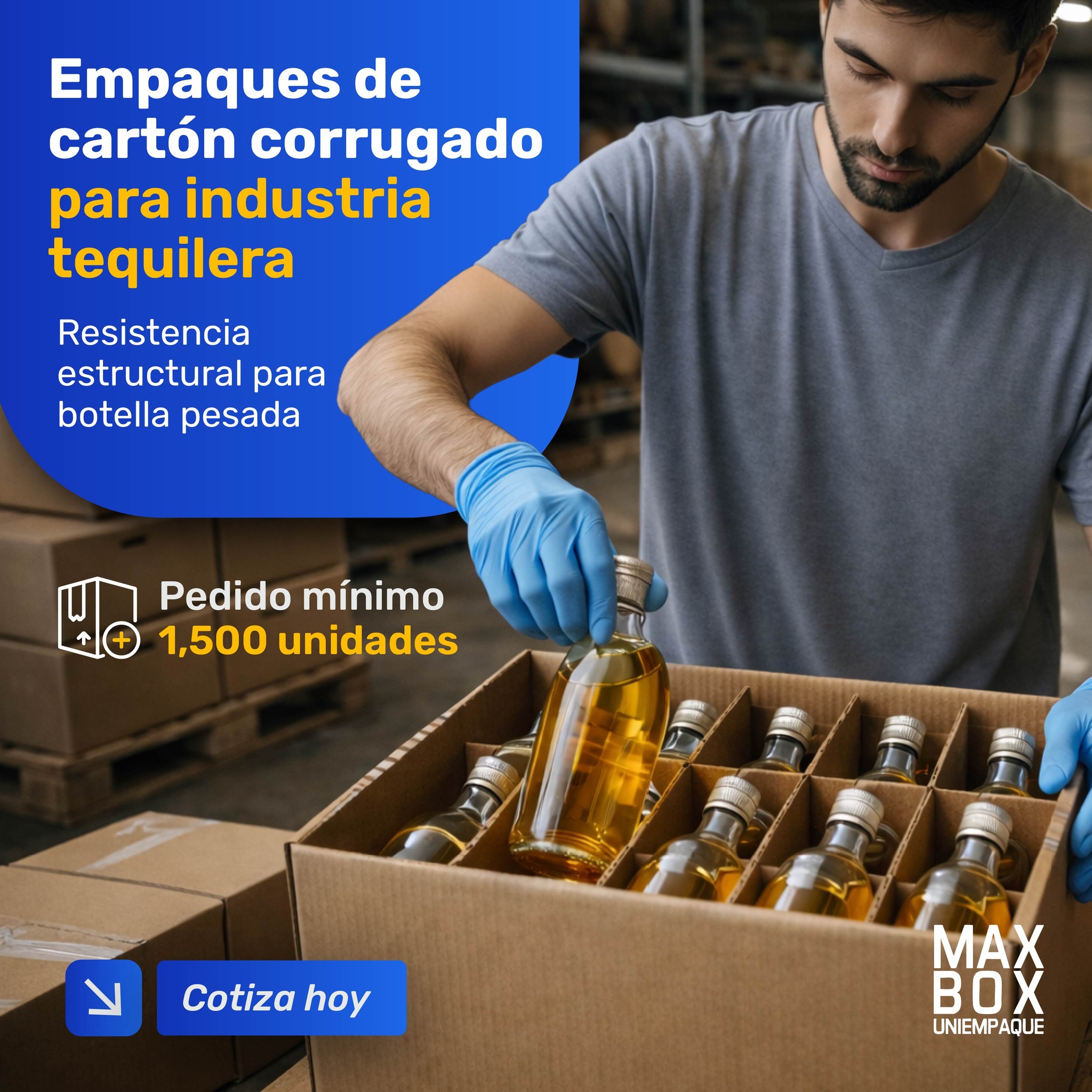 Maxbox · Empaques para industria tequilera
